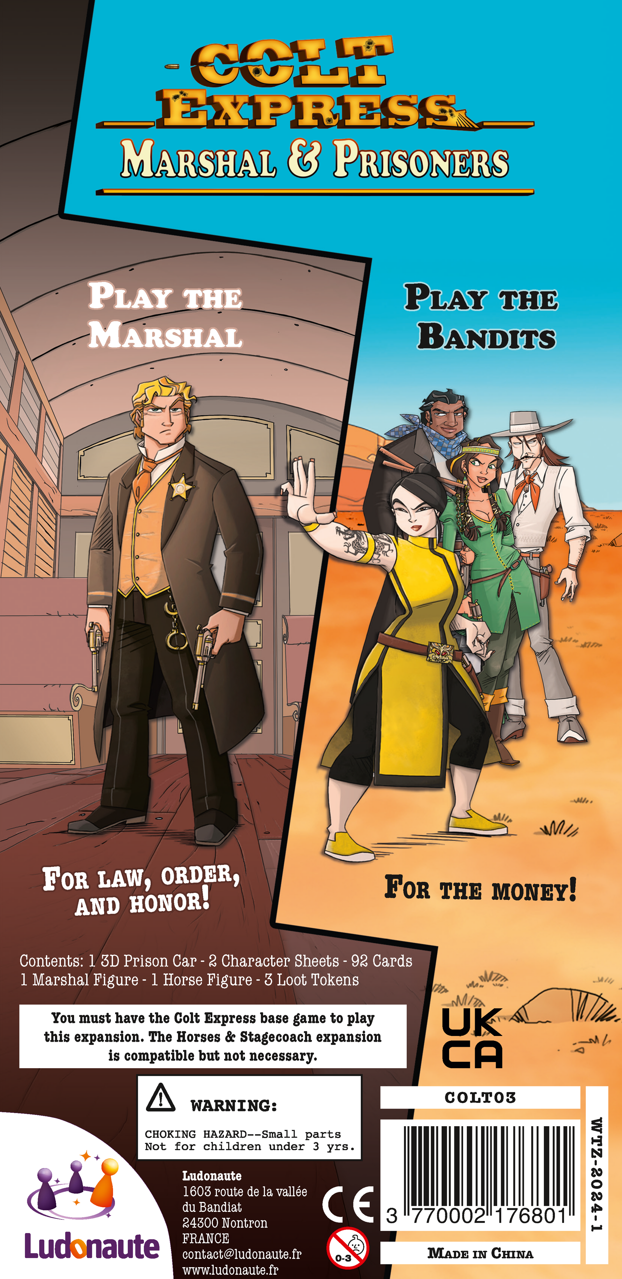 Colt Express Marshal and Prisoners