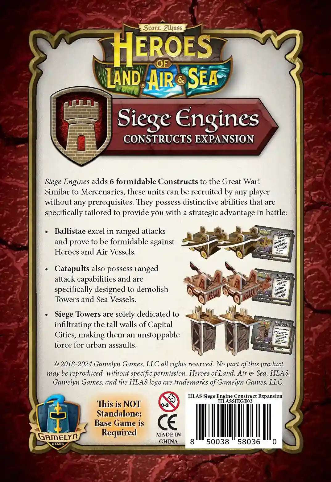 Heroes of Land, Air & Sea: Siege Engine Mini-Expansion