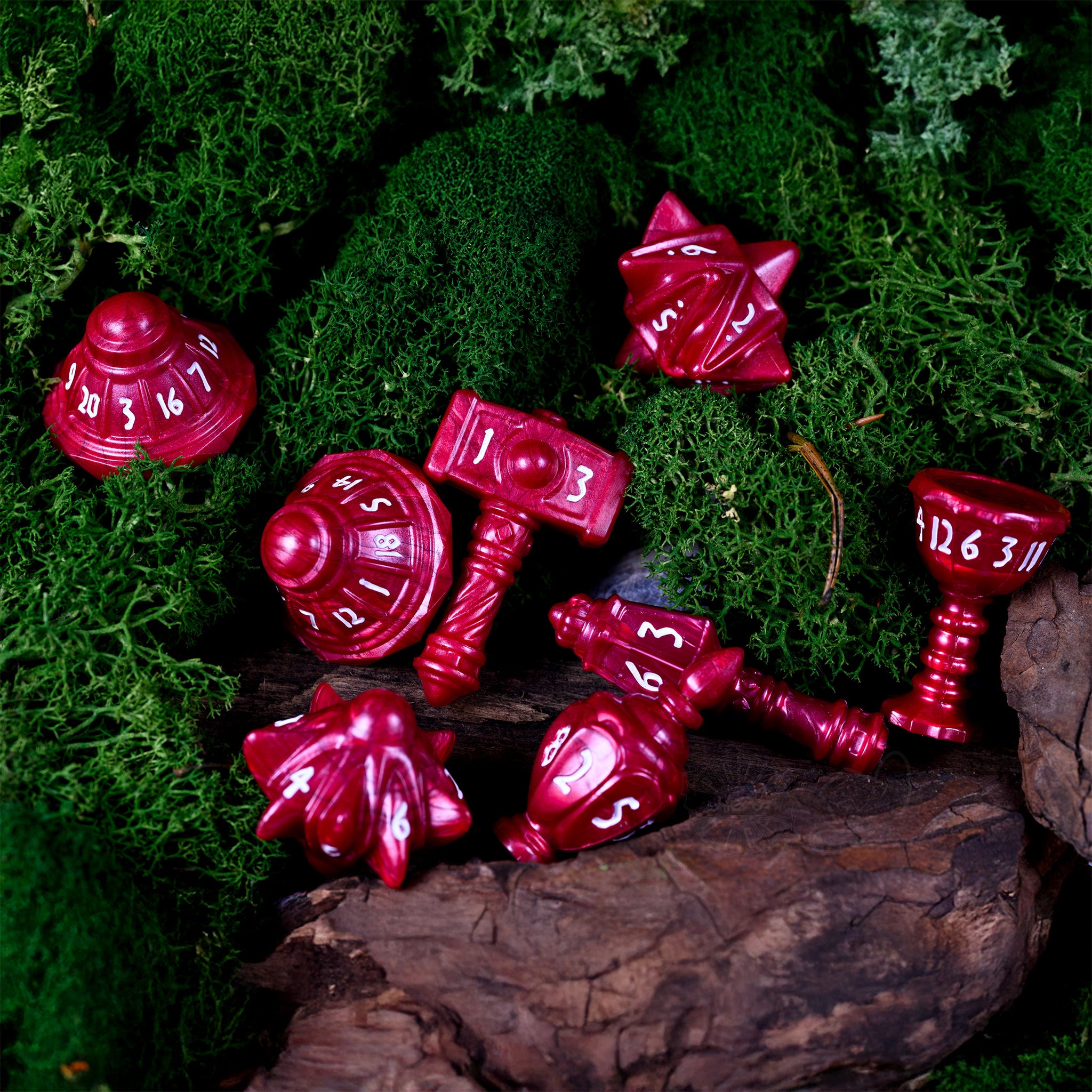 PolyHero Cleric 8 Dice Set - Healing Heart
