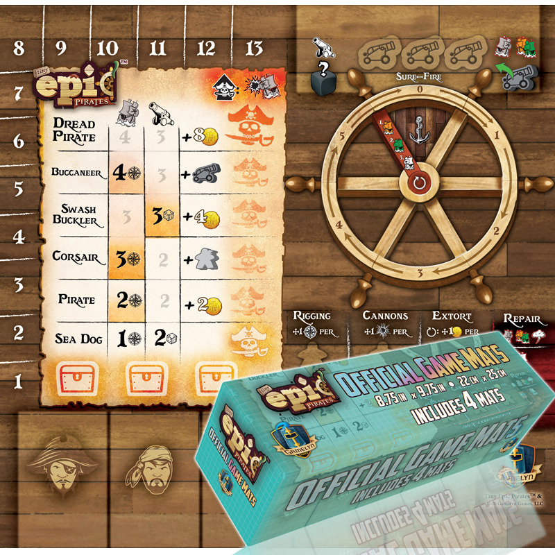 Tiny Epic Pirates: 4-Pack Player Mats