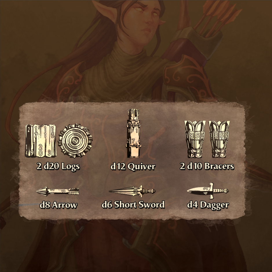 PolyHero Ranger 8 Dice Set