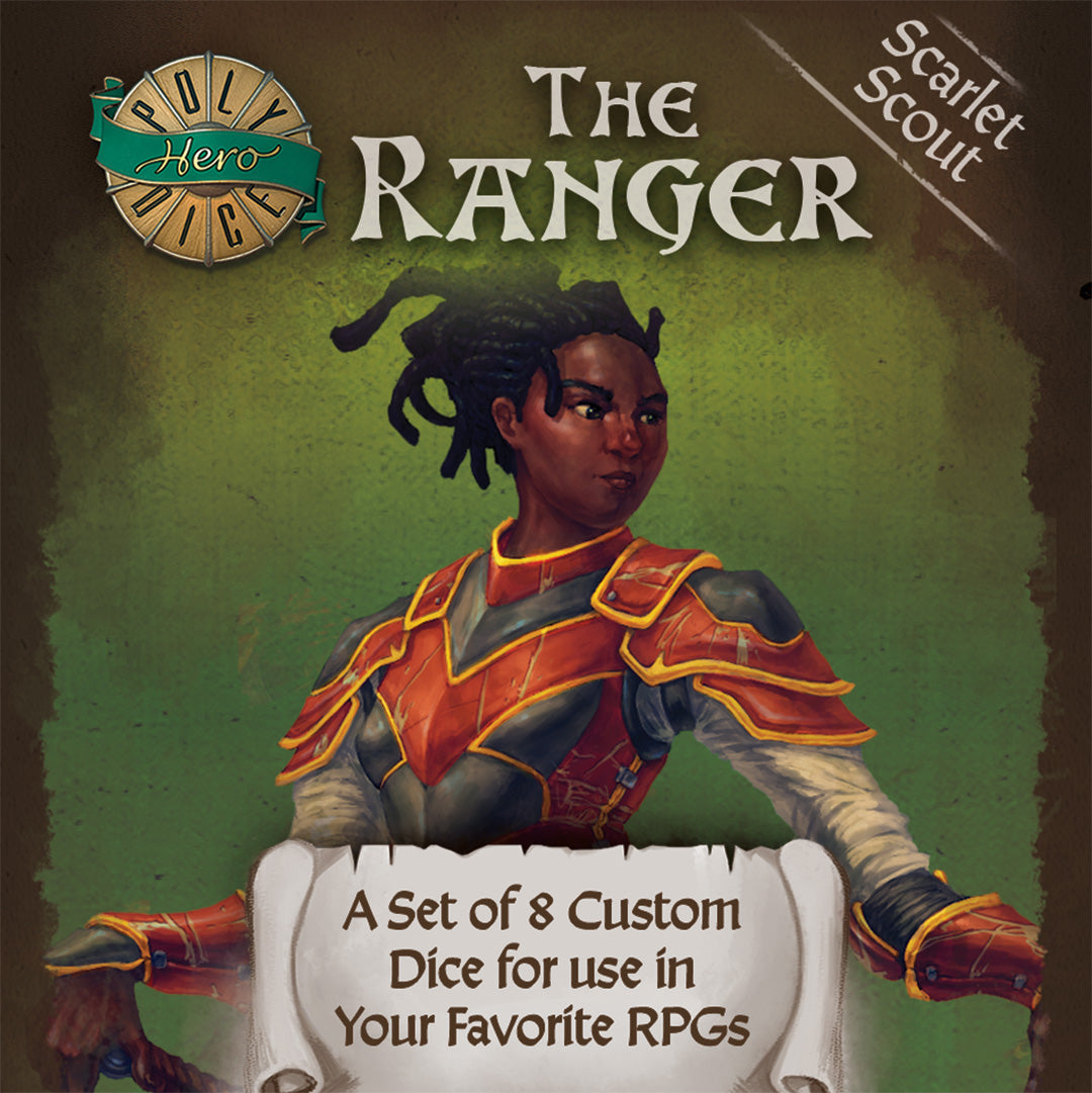 PolyHero Ranger 8 Dice Set - Scarlet Scout