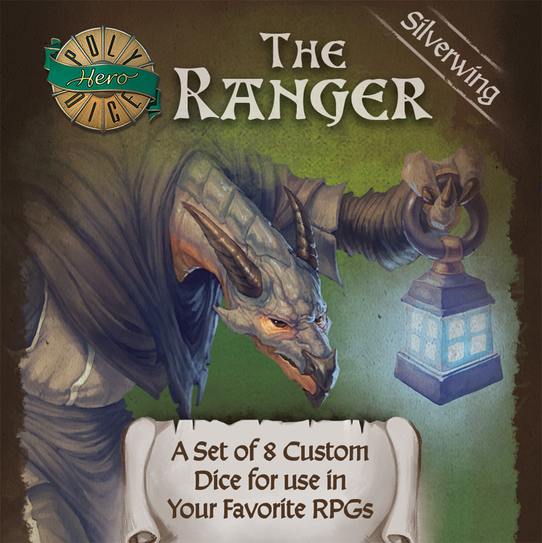 PolyHero Ranger 8 Dice Set - Silverwing