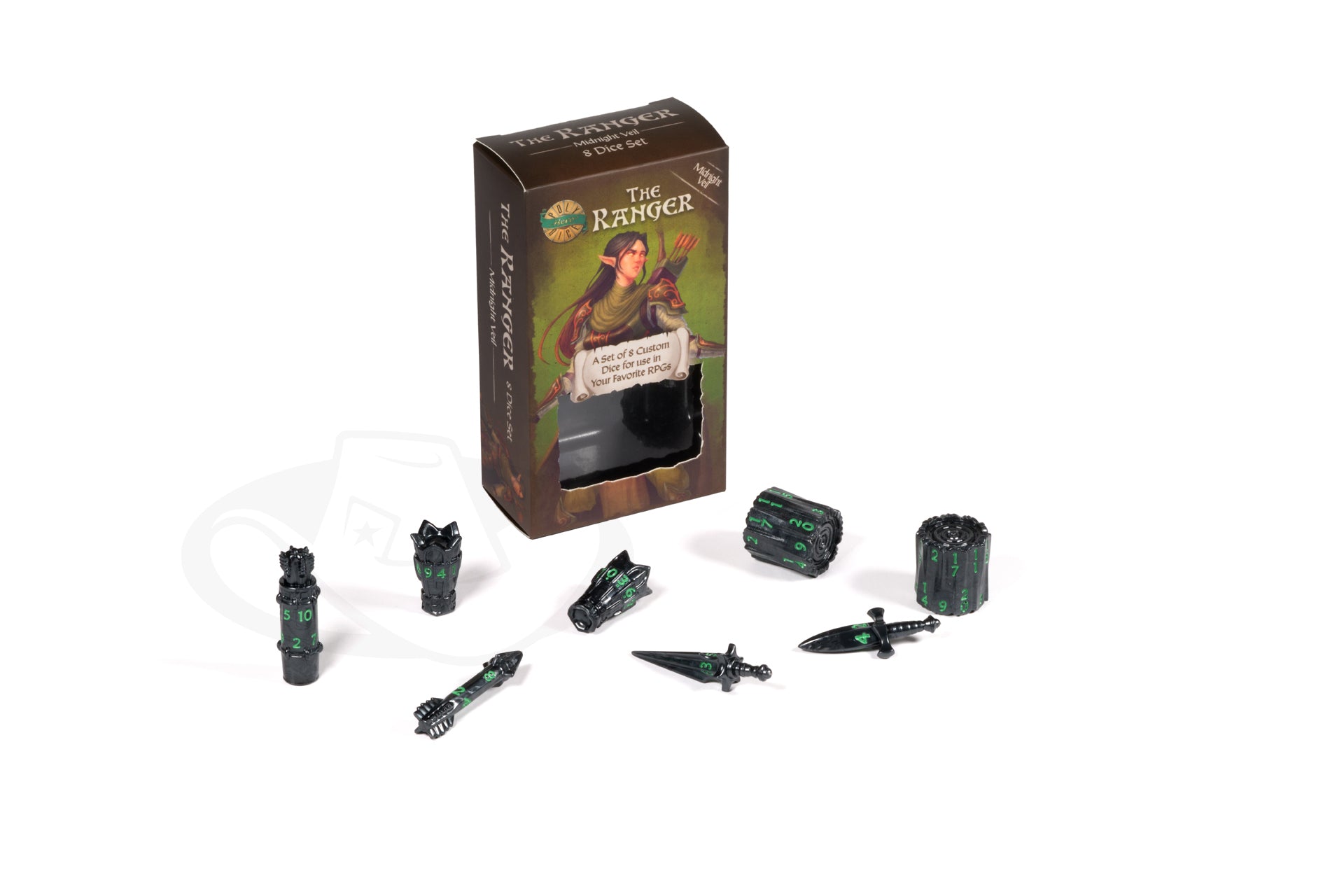 PolyHero Ranger 8 Dice Set - Midnight Veil