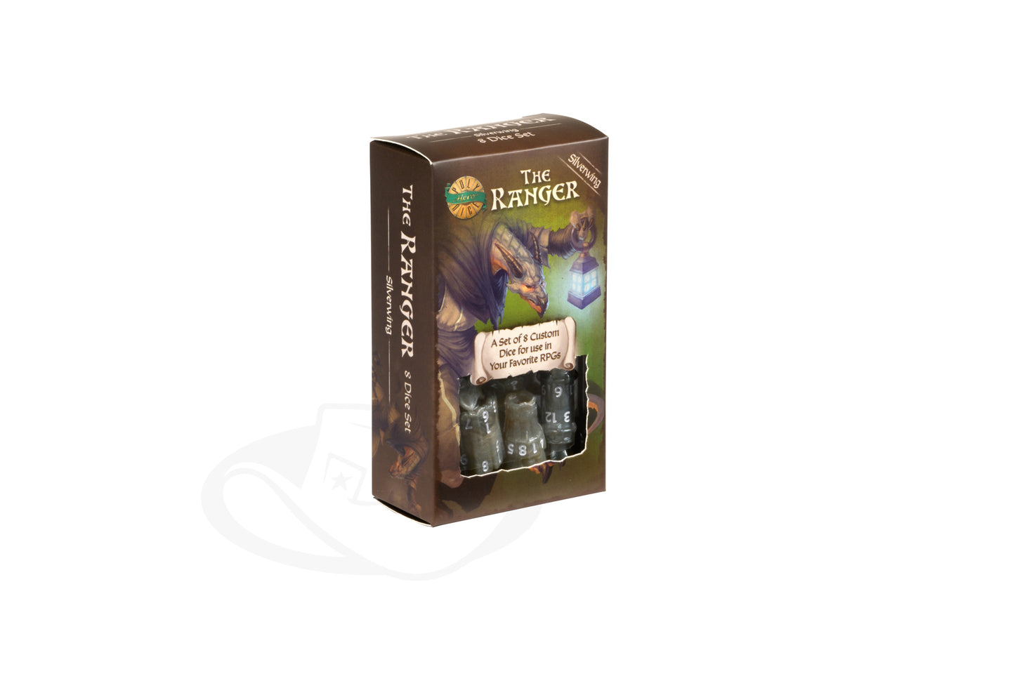 PolyHero Ranger 8 Dice Set - Silverwing