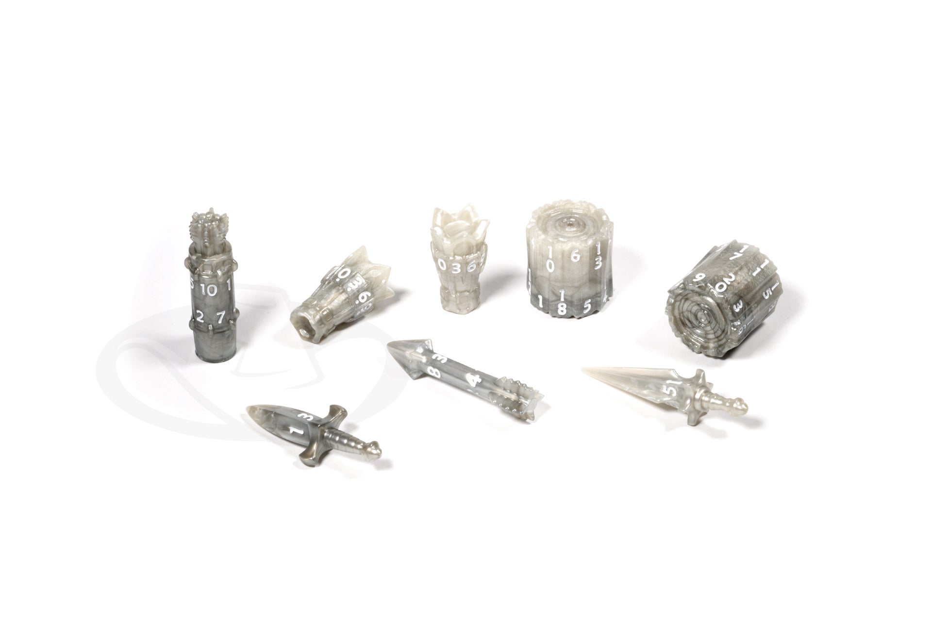 PolyHero Ranger 8 Dice Set - Silverwing