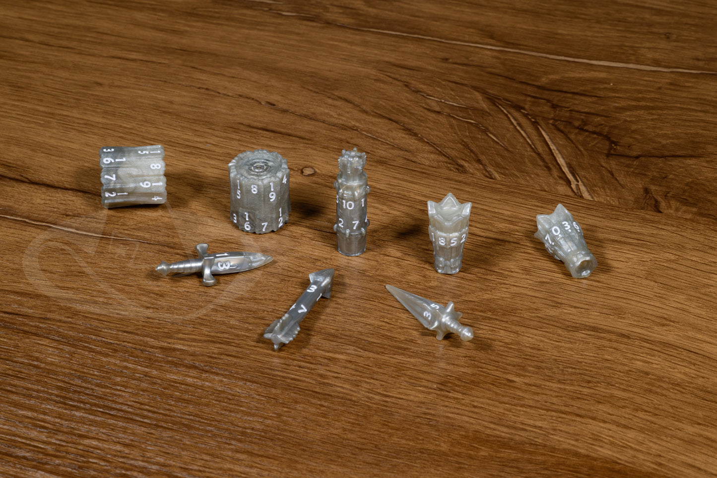 PolyHero Ranger 8 Dice Set - Silverwing