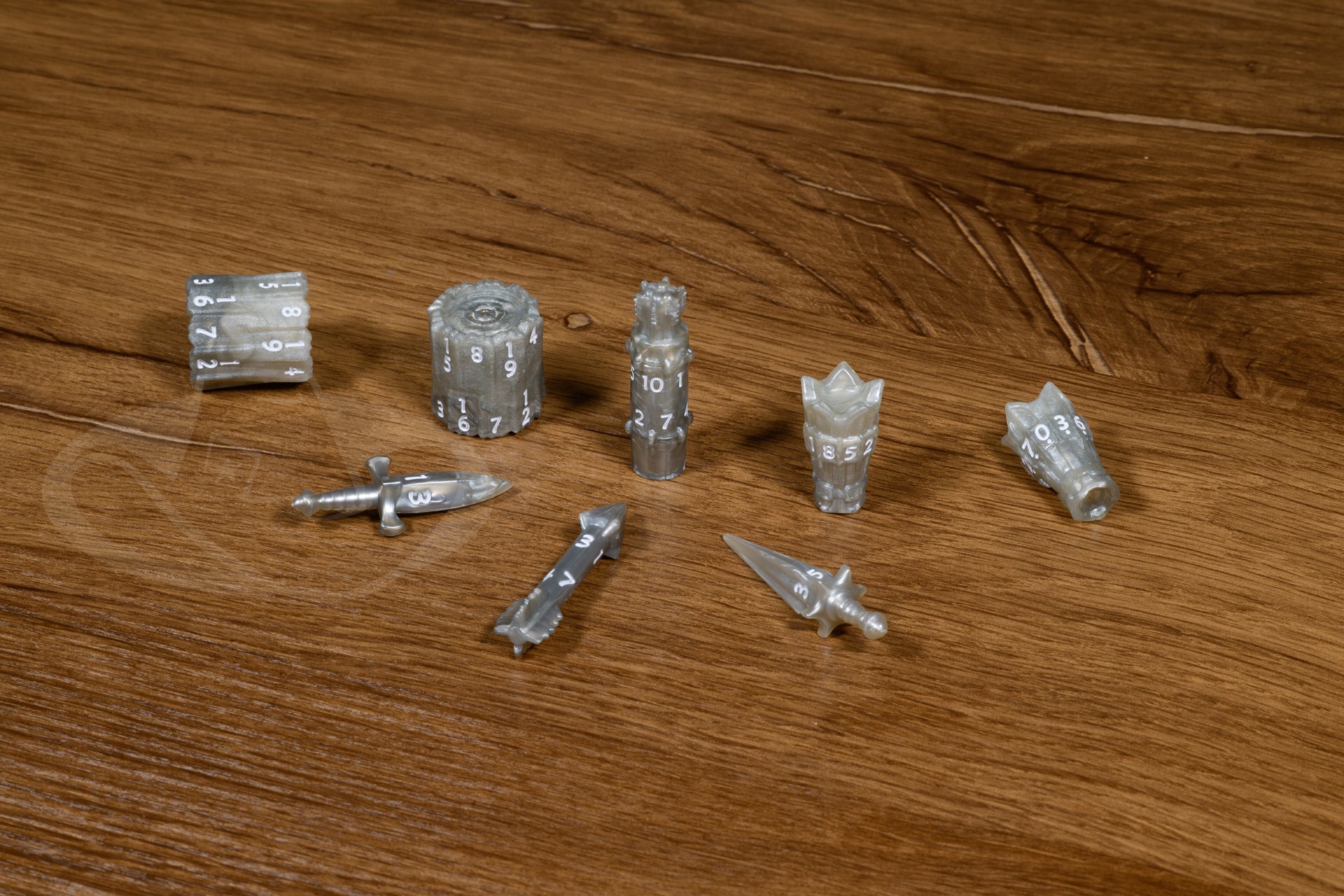 PolyHero Ranger 8 Dice Set - Silverwing