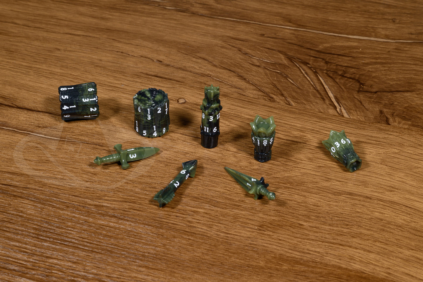 PolyHero Ranger 8 Dice Set - Forest Shadows