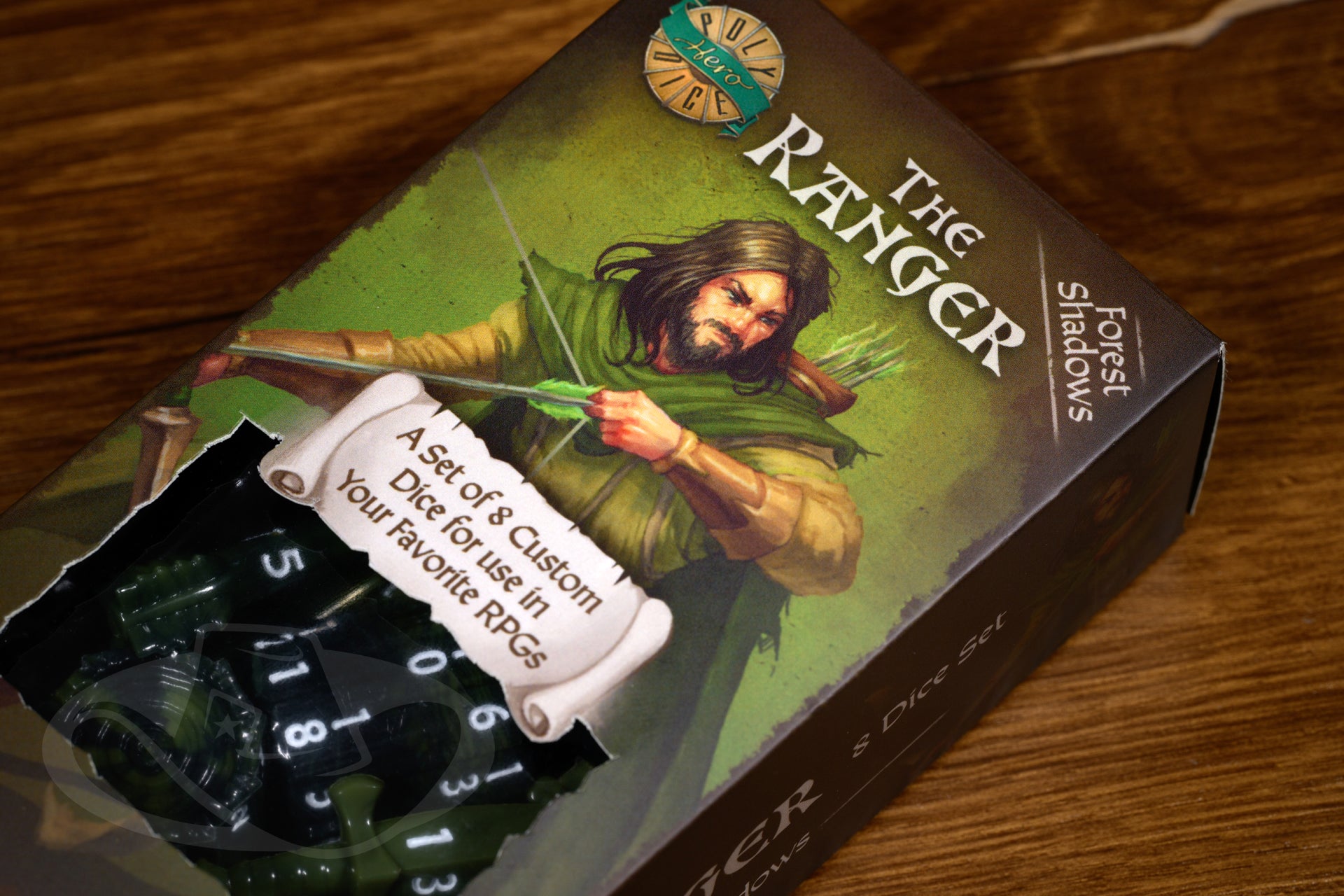PolyHero Ranger 8 Dice Set - Forest Shadows
