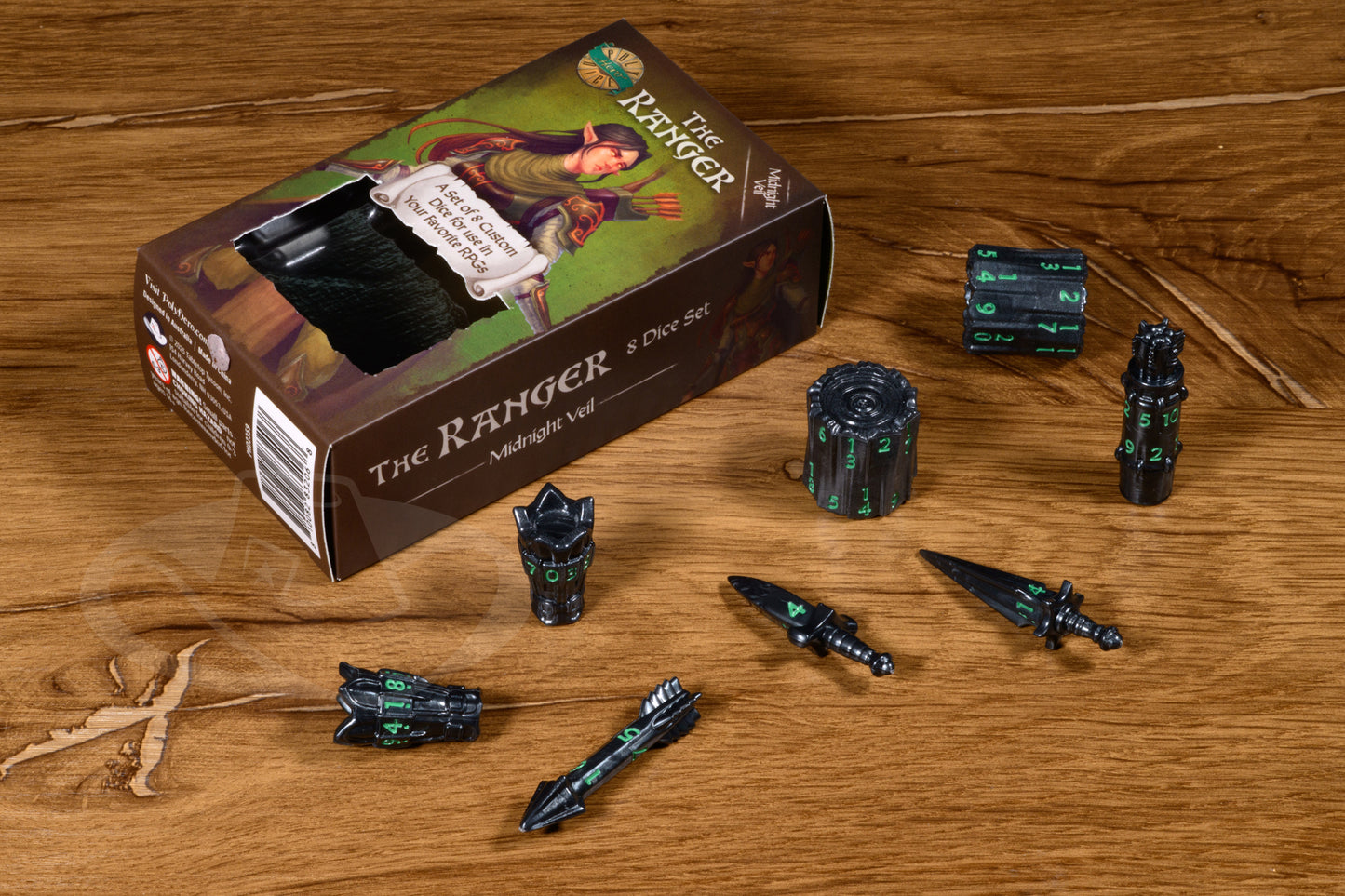 PolyHero Ranger 8 Dice Set - Midnight Veil