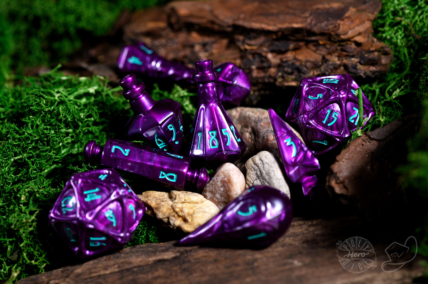 PolyHero Wizard 8 Dice Set - Wizardstone