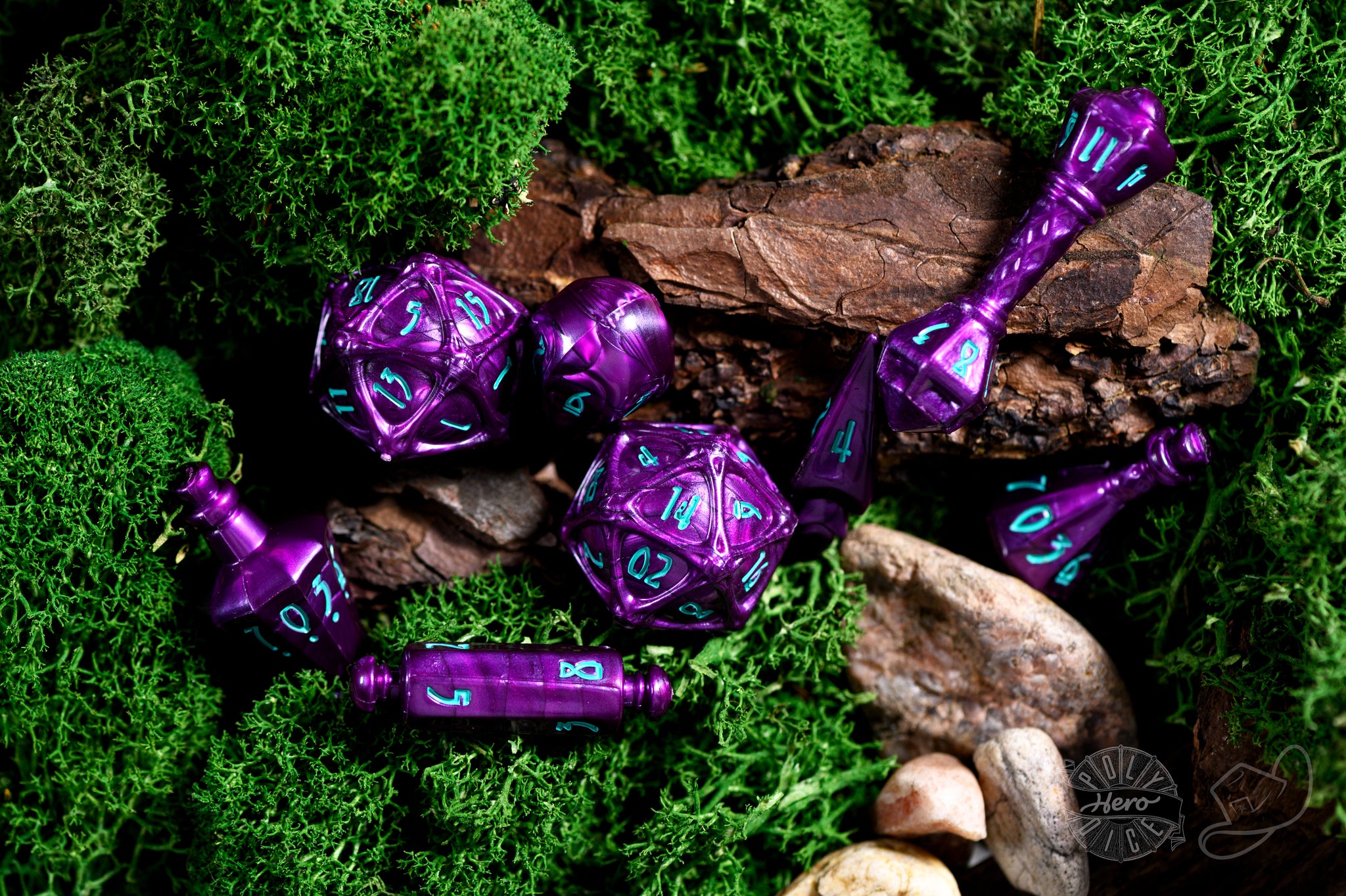 PolyHero Wizard 8 Dice Set - Wizardstone