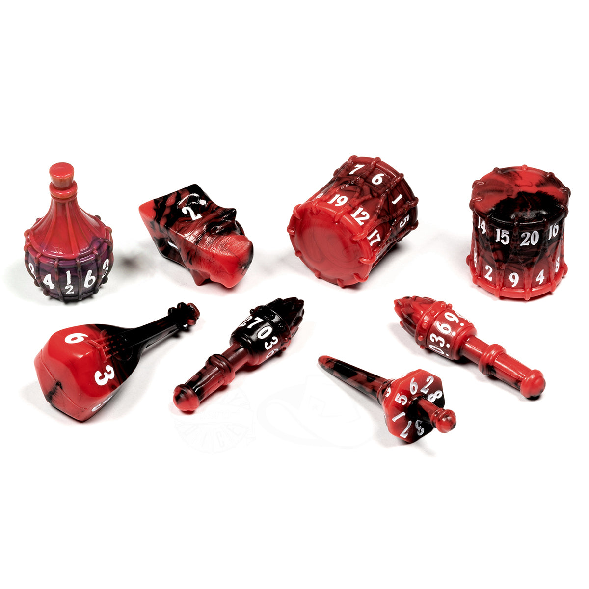PolyHero Bard 8 Dice Set - Harlequin
