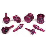 PolyHero Bard 8 Dice Set - Raspberry Rhapsody