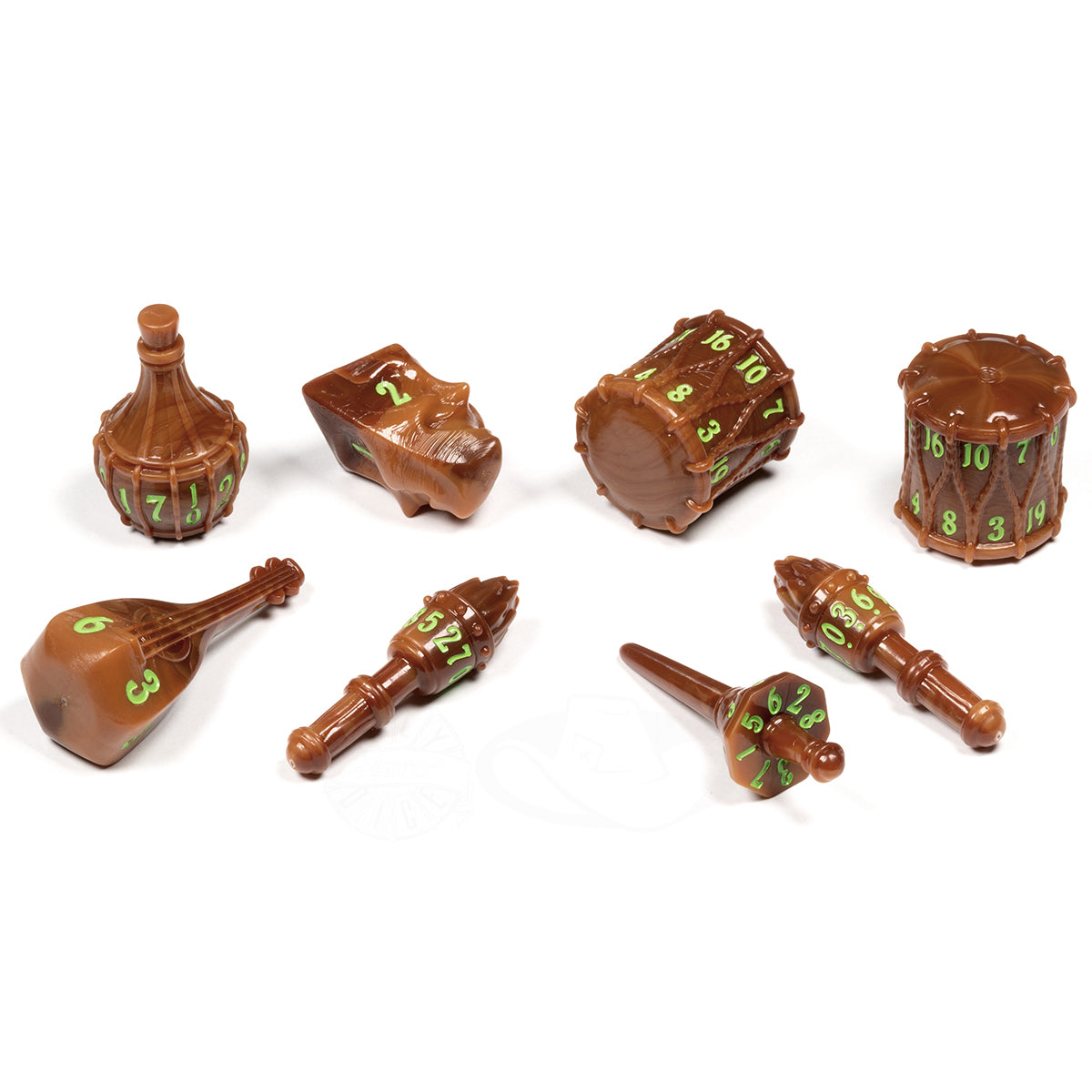 PolyHero Bard 8 Dice Set - Woodland Verse