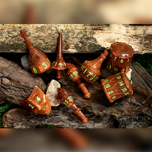 PolyHero Bard 8 Dice Set - Woodland Verse