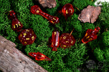 PolyHero Wizard 8 Dice Set - Dragonfire