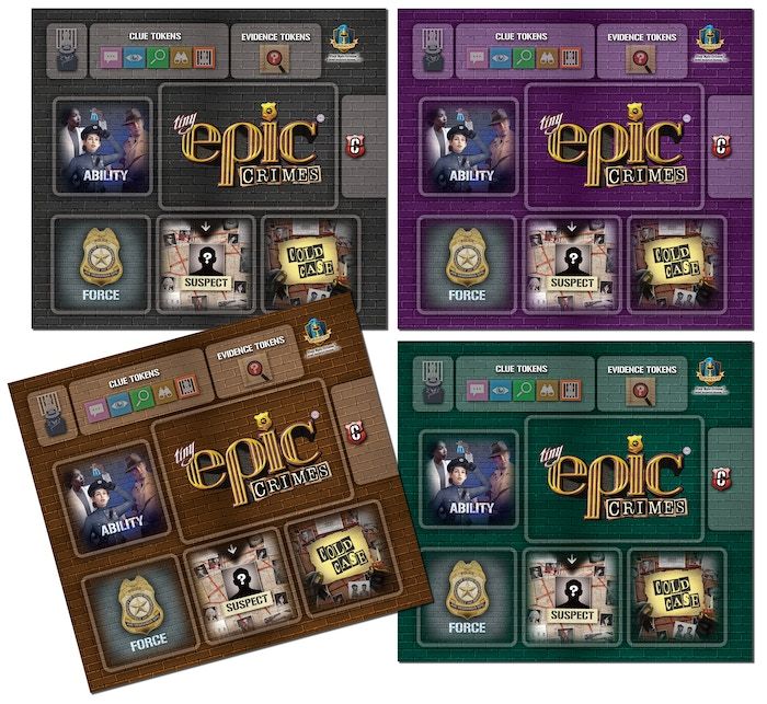 Tiny Epic Crimes: 4 Pack Detective Player Mats