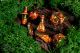 PolyHero Wizard 8 Dice Set - Smoldering Ember