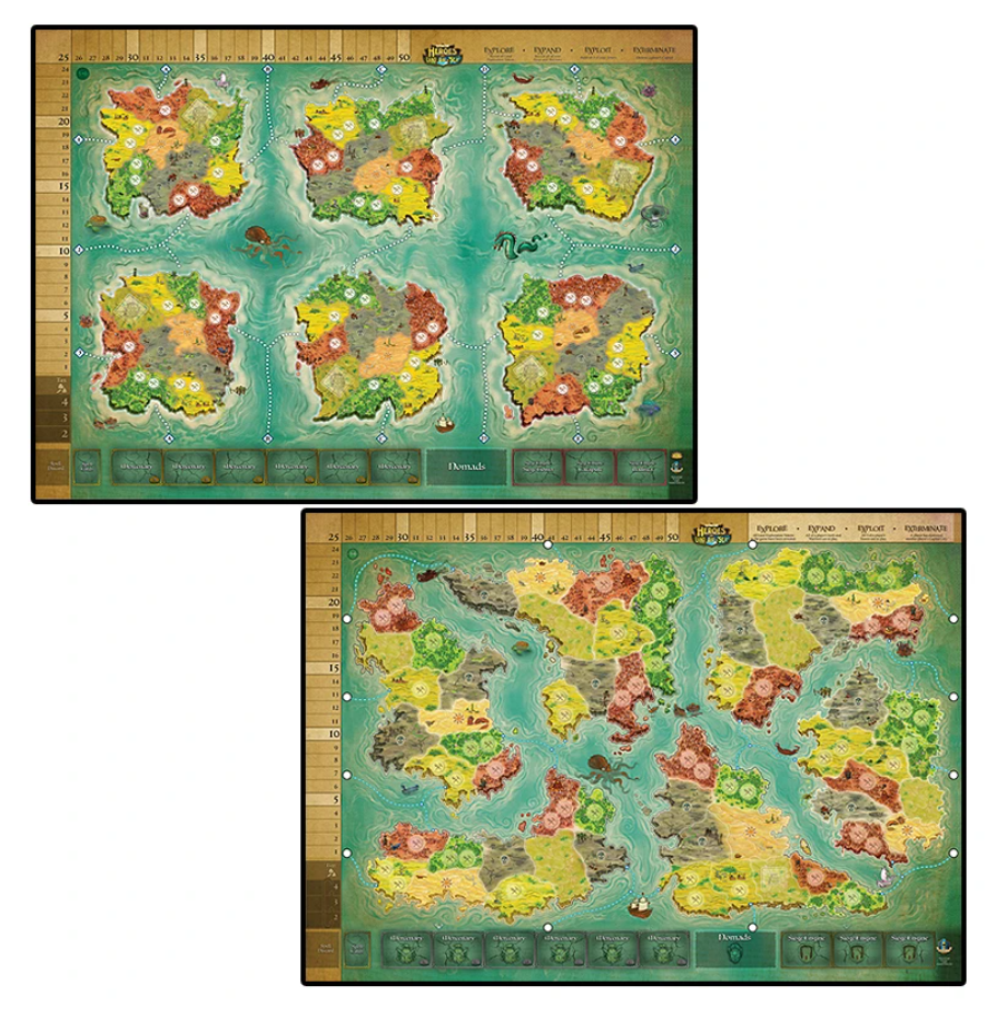 Heroes of Land, Air & Sea: Two Worlds Game Mat