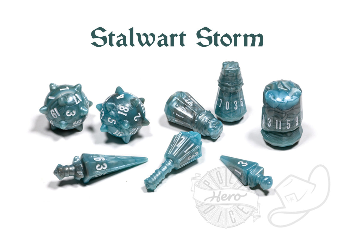 Products PolyHero Warrior 8 Dice roleplaying Set stalwart storm