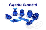 PolyHero Rogue 8 Dice roleplaying Set sapphire scoundrel