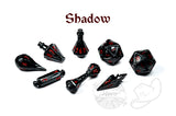 PolyHero Wizard 8 Dice roleplaying Set shadow