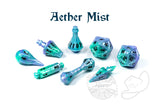 PolyHero Wizard 8 Dice roleplaying Set aether mist