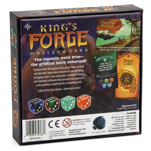Kings Forge Board Game, Game Salute Incudes Apprentices Expansion - Open Box Kings Forge Board Game, Game Salute Incudes Apprentices Expansion - Open Box